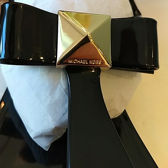 *1 LEFT* MK Black Bow Jelly Sandle - Picture 7 of 7